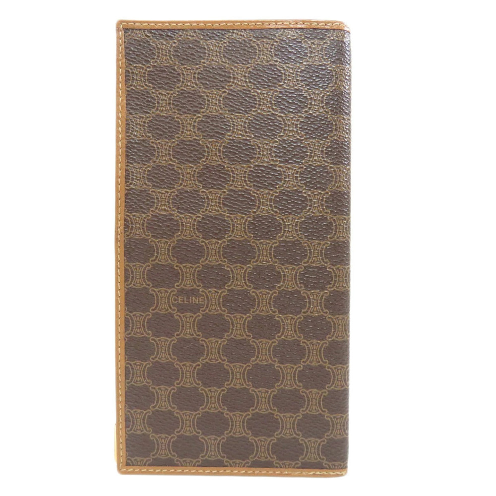 Celine purse wallet long Macadam coin Brown